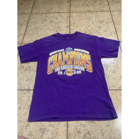 LA Lakers Western Conference Champions 2008/Fruit‎ Of The Loom T-Shirt Size M - Picture 2 of 7